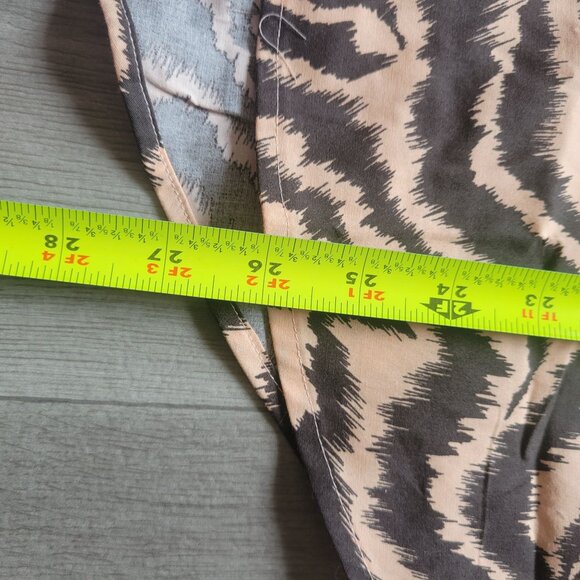 Nine West Womens XL Animal Print Button-Up Blouse Brown/Black Cotton NWT - Picture 5 of 7